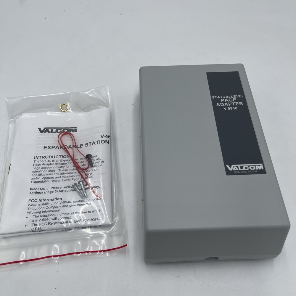 Valcom V-9940 Central Station Level Page  Adapter Intercom 600 Ohms Expandable