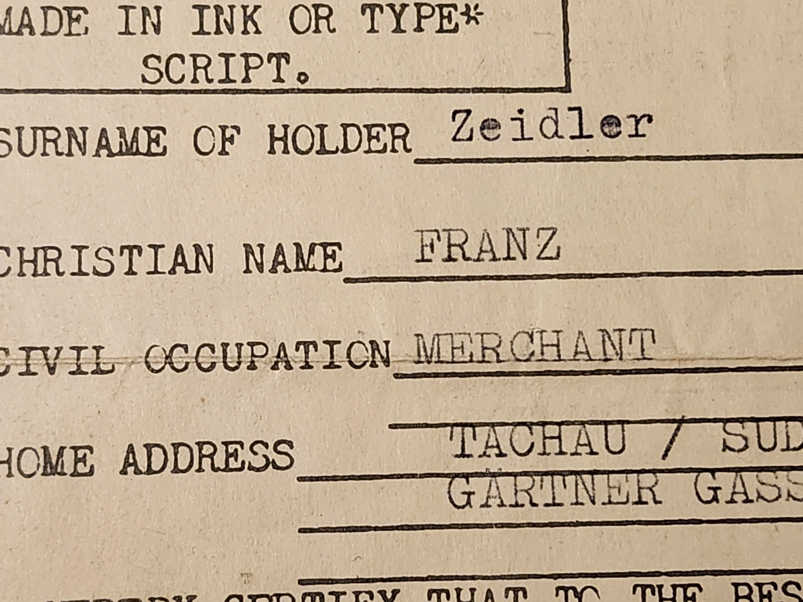 WW2 Germany Air Force POW Certificate of Discharge 1945 Used