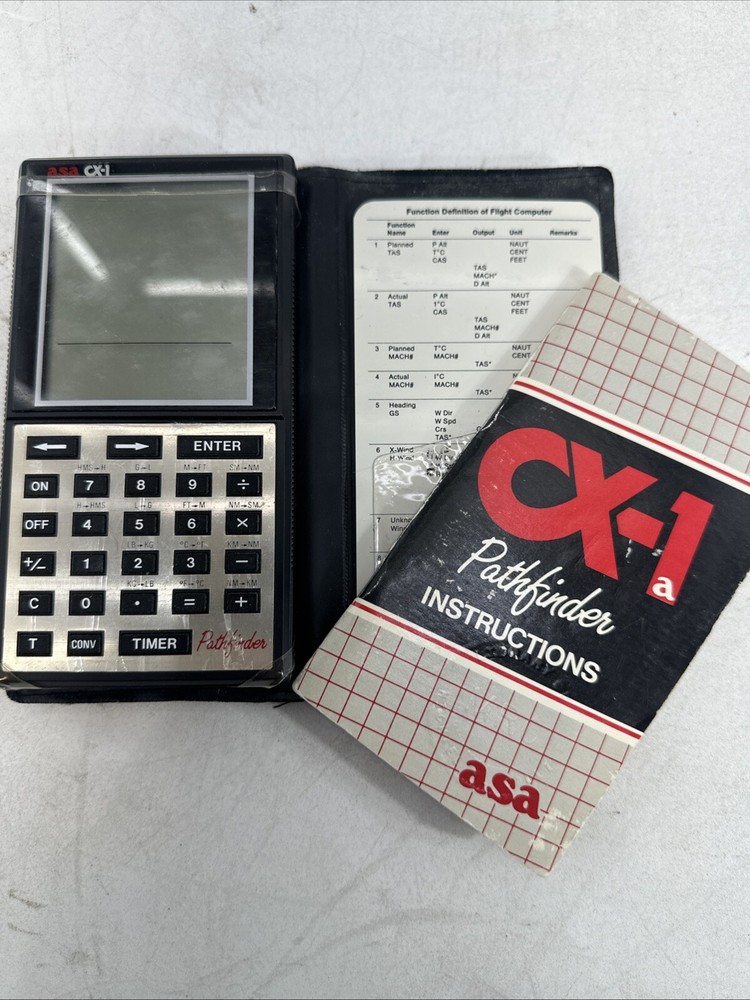 ASA CX-1 Pathfinder Flight Computer Aviation Navigation Calculator Untested