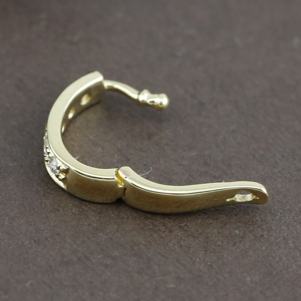 Genuine 18CT Solid Yellow Gold Diamonds Enhancer 10mm