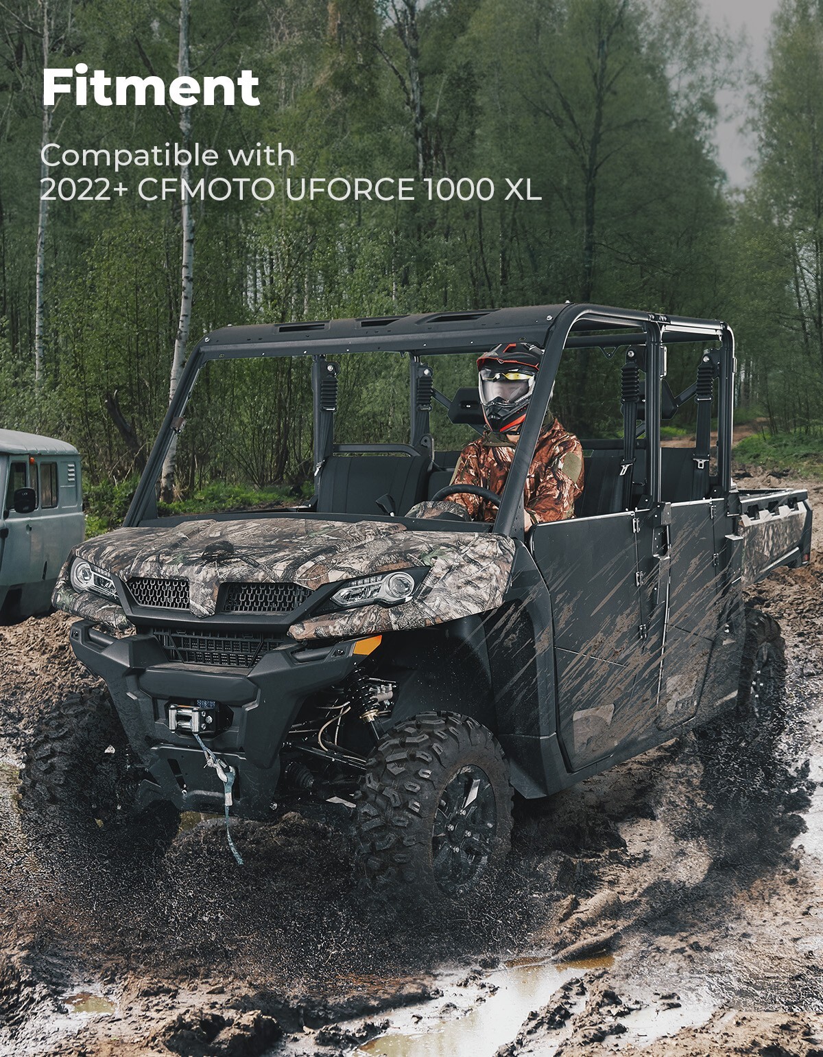 Heavy Duty Aluminum Front & Rear Half Door For CFMOTO UForce 1000 XL 2022-2026