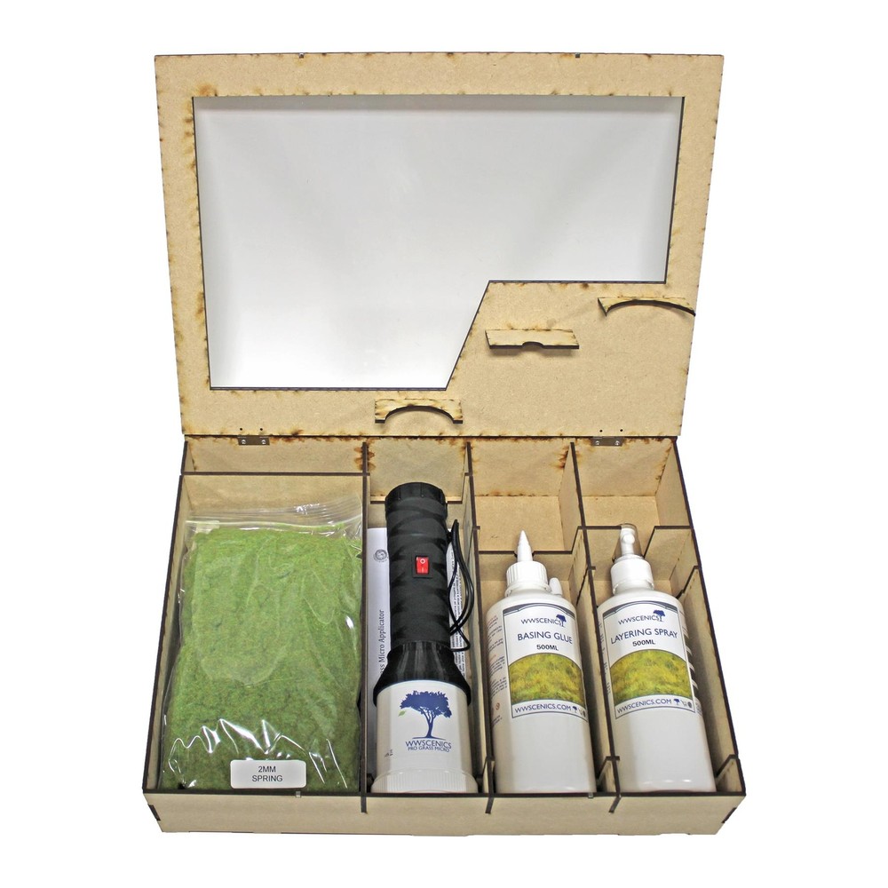 WWS Pro Grass Layering System | Static Grass & Applicator Complete Starter Kit