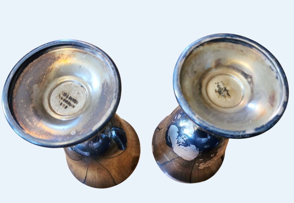 Reed & Barton Jamestown Silverplate 1808 Water Goblets 6 ½" Tall Vintage Pair