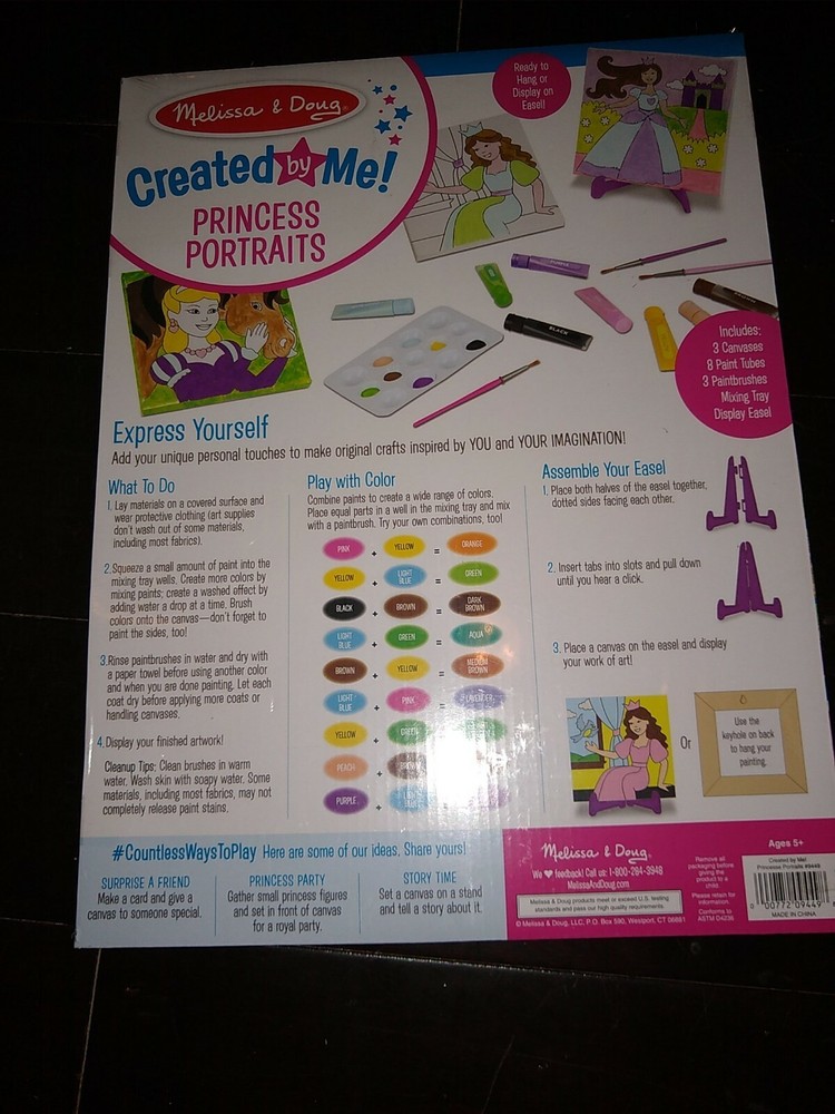 Melissa & Doug Princess Canvas Painting Set