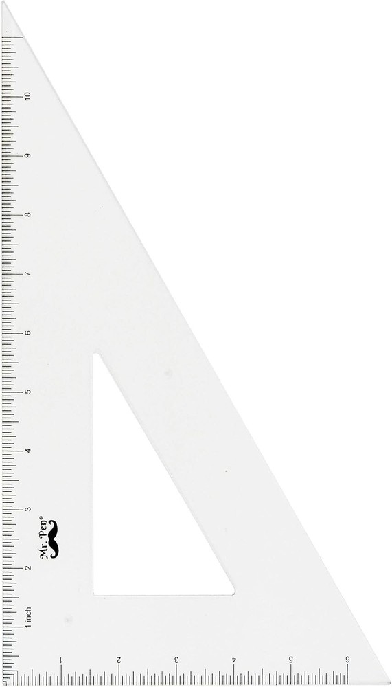 Precision Triangular Ruler Set: 12" Architect's Scale & 30/60, 45/90 Triangles