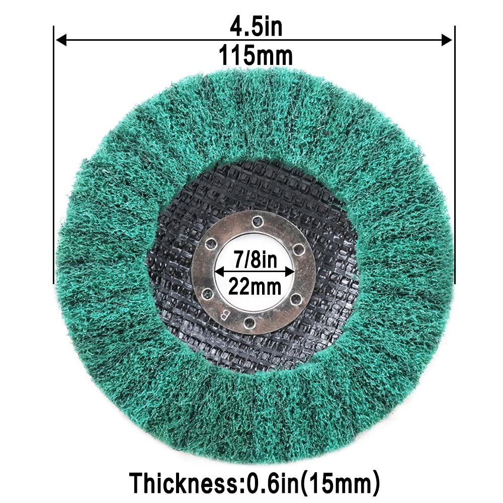 5PCS Metal Cleaning Polishing Wheel Pads 4-1/2 x7/8" Flap Disc for Angle Grinder