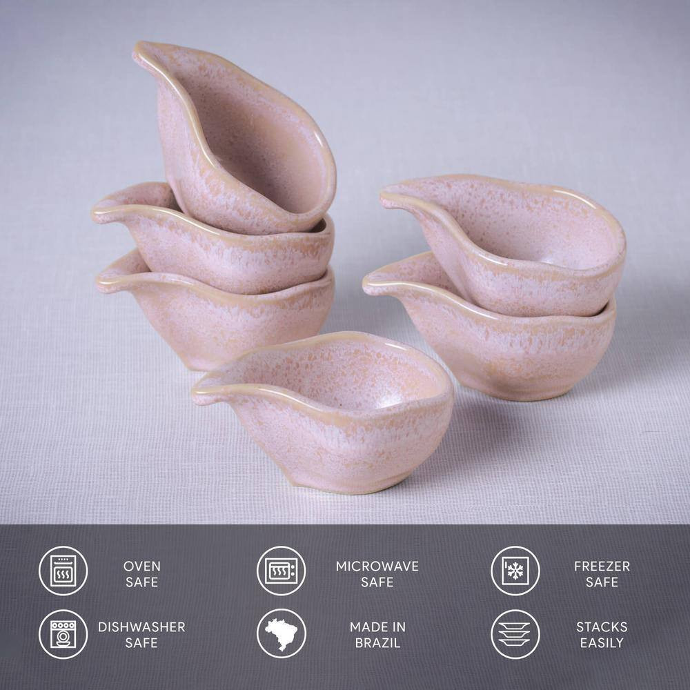 Stoneware 6-Piece Teardrop Litchi Set