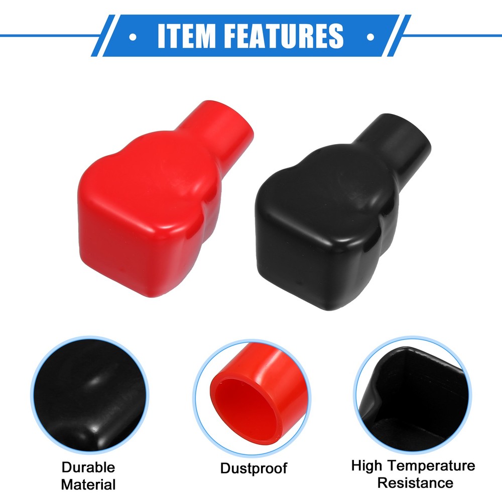 TWO Battery Terminal Insulation Covers 18mm Diameter Battery Post Cap Universal