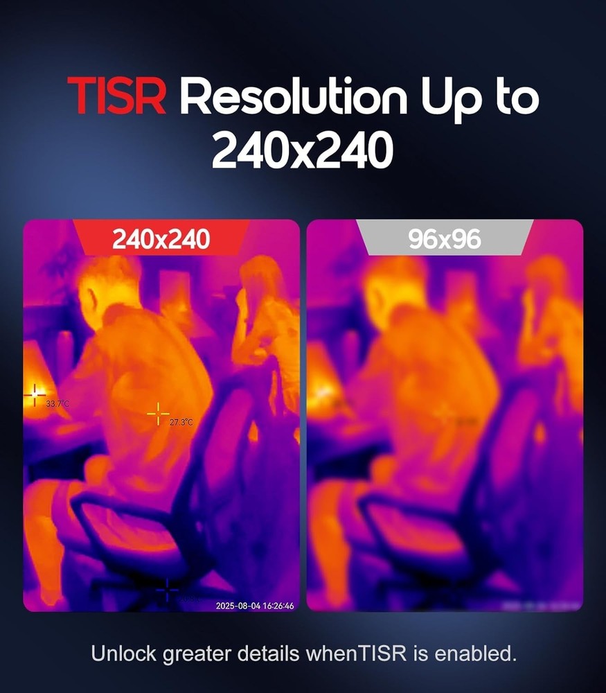 Handheld Thermal Camera with 240x240 Resolution & Temperature Alarm Function