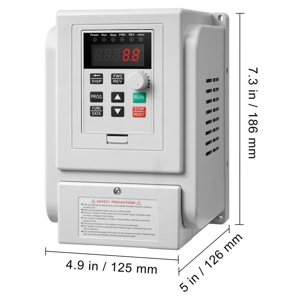 3HP 2.2KW 10A Variable Frequency Drive VFD for 3-Phase Motor Speed Control