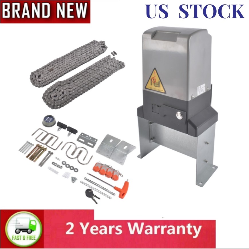 3300lbs Automatic Motor Kit Gate Operator for Sliding Gate w/ Wireless Keyboard