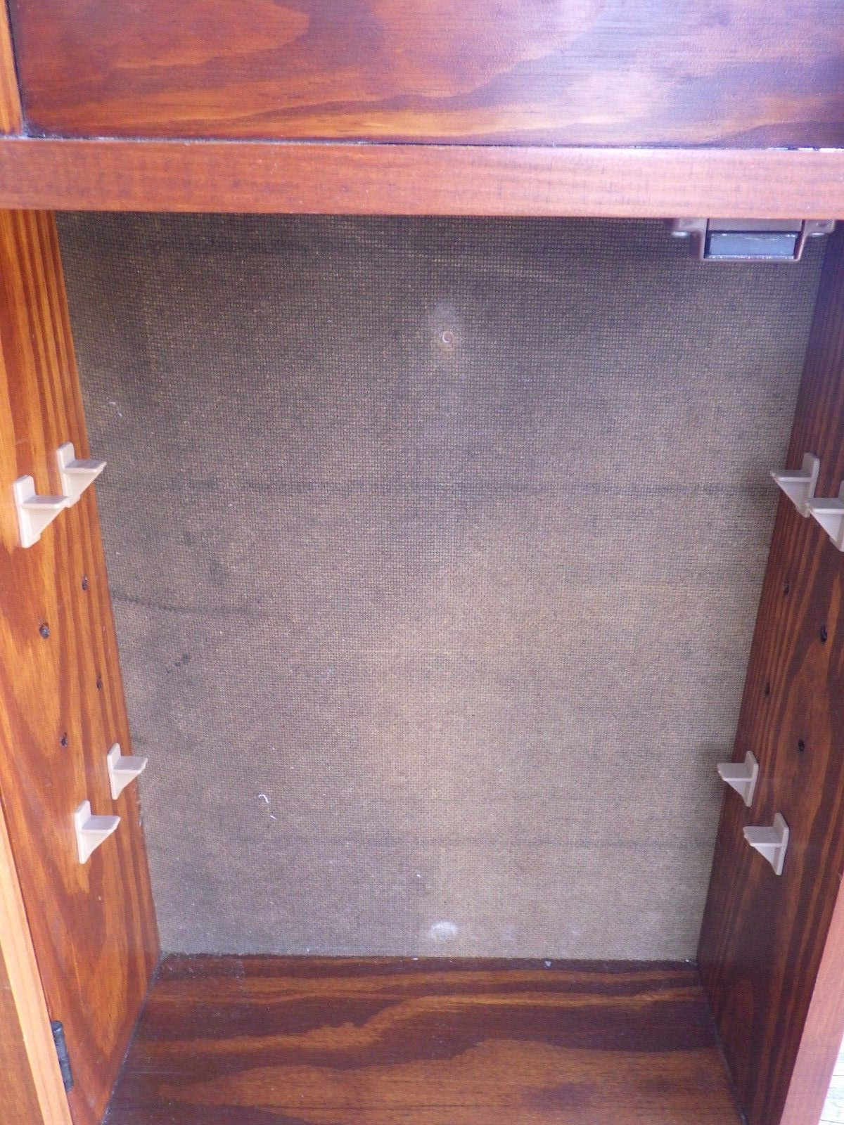 Wall Cabinet Mahogany Wood Punched Tin Pineapple Motif Farmhouse Décor