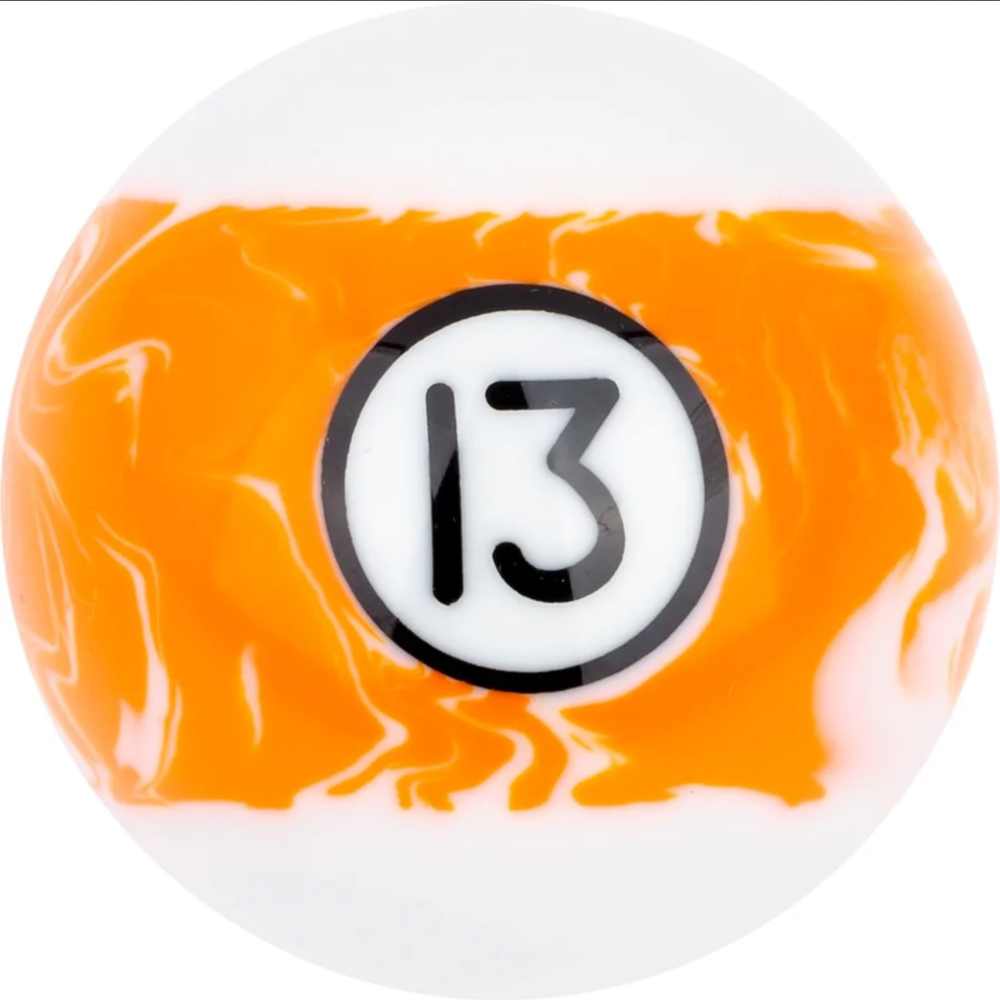 Action White Marble Replacement Pool Ball - RBWM #13