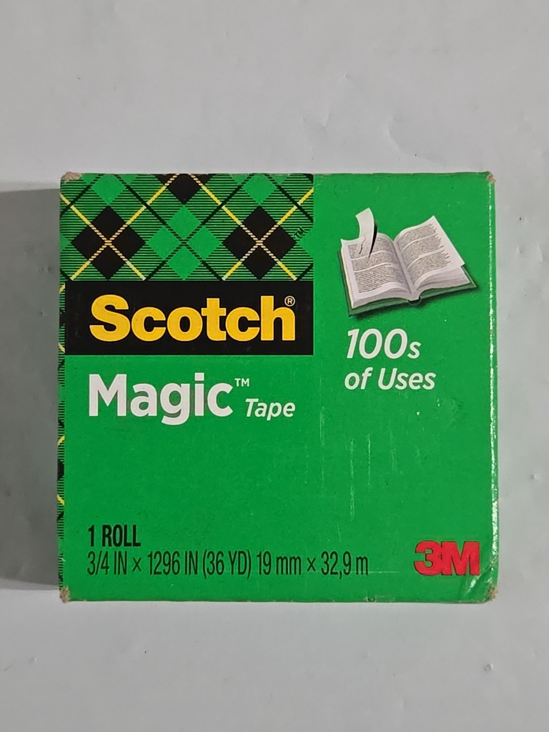 Scotch Magic Tape 3/4 x 1296 Inches 36 Yards Boxed 1 Roll NEW