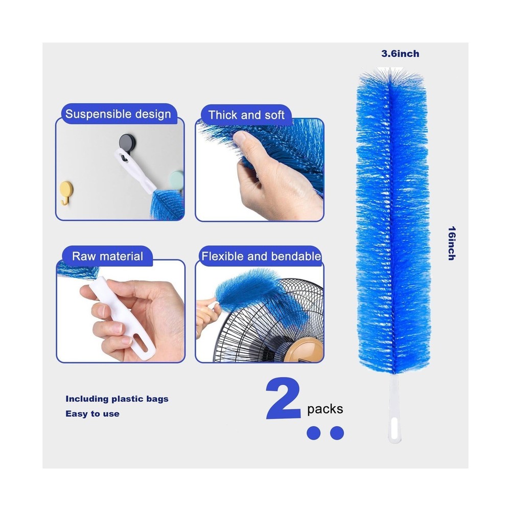 Fan Cleaner Brush 2PCS - Microfiber Cobweb Duster - For Ceiling Fan