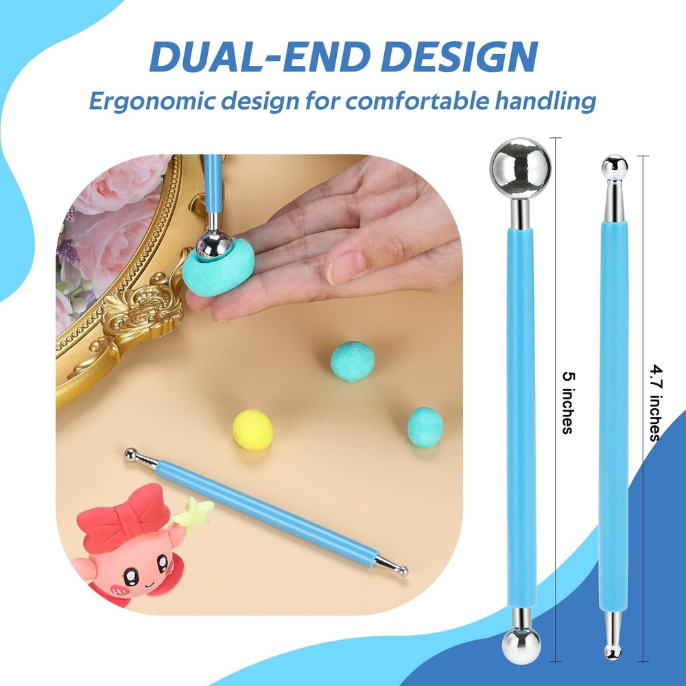 Polymer Clay Tools, Modeling Dotting Tools, Silicone Clay Sculpting Tool, Air...