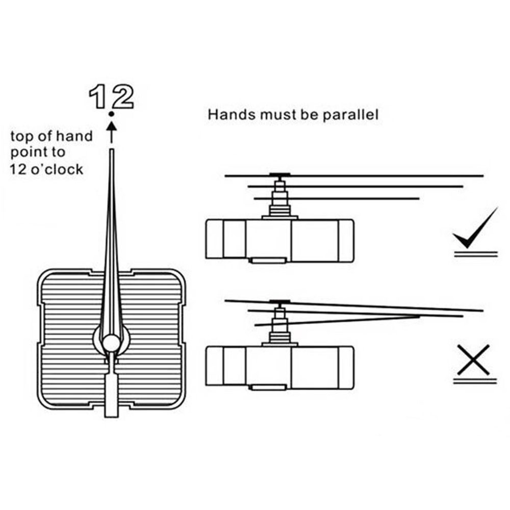 Clock Movement Replacement Parts Kit Accurate Timekeeping Easy Installation