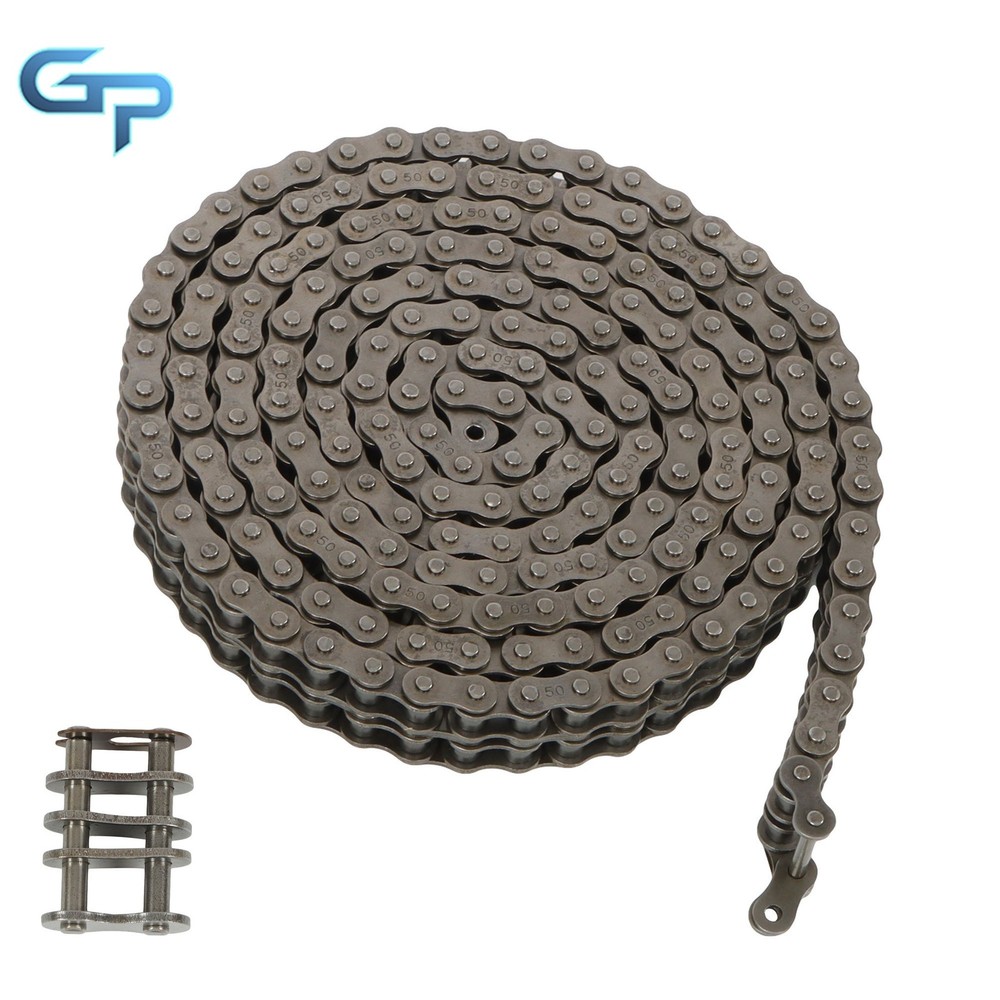 #50-2 Double Strand Duplex Roller Chain 10 Ft with 2 Connecting Link