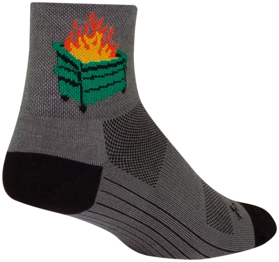 SockGuy Classic Socks Ankle Socks Small/Medium Gray/Black