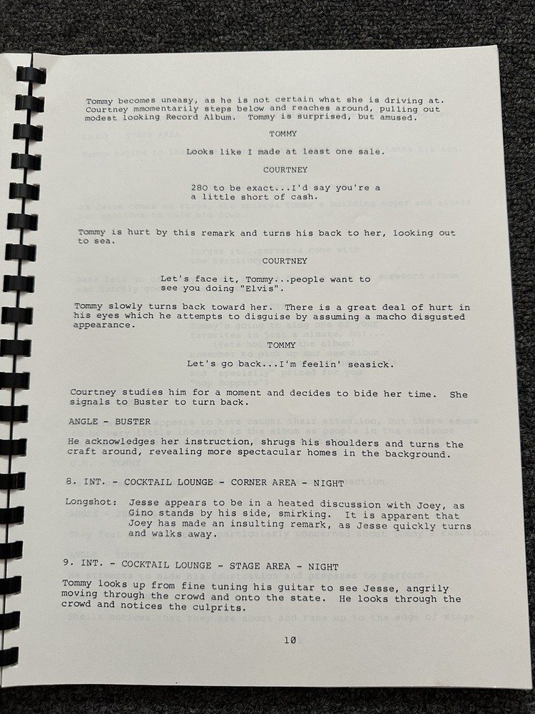 1989 It’s Only Make Believe Screenplay Script Annotated Elvis Impersonator rare