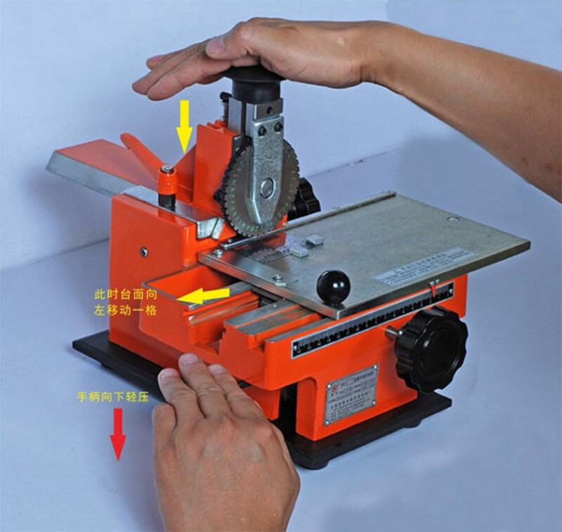 Manual Deboss Metal Label Embosser Dog Tag Stamping Printer Marking Machine