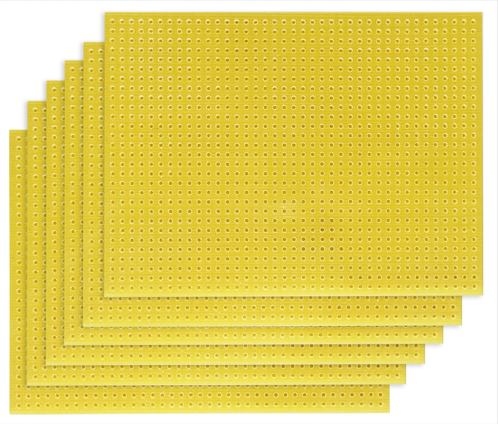 6 Pack 1,160 Holes Perf Board without Solder Pads, 3" × 4" (76.2 x 101.6mm)
