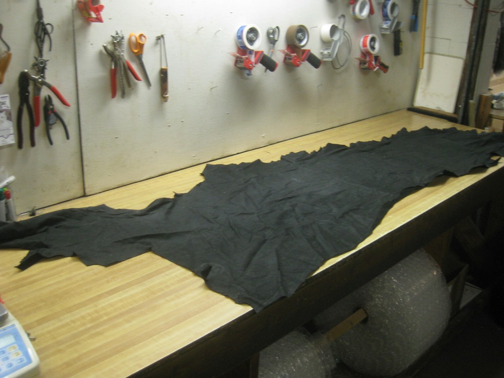 Black Top Grain Buffalo Leather #0009209 Has Patterns ROW 76