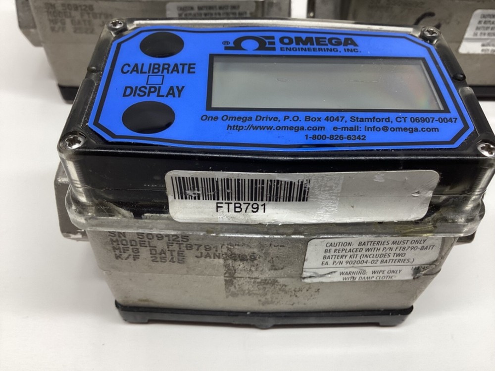 OMEGA ENGINEERING FLOW METER LCD DISPLAY FTB791 PARTS ONLY UNABLE TO TEST