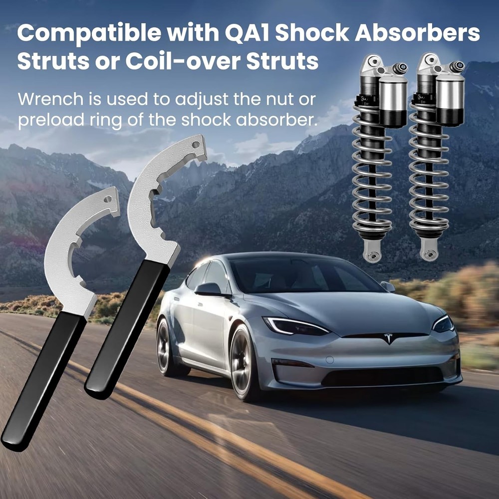 T114W Spanner Wrench Set for Coilover & Shock Absorber Heavy Duty Chromium Vanad