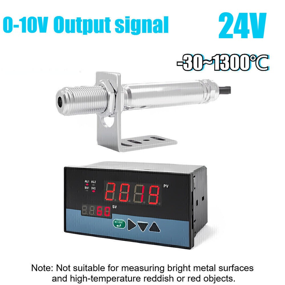 0-10V Infrared Thermometer Sensor Non-contact Temperature Tool W/ Controller 24V