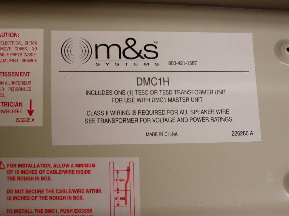 M&S DMC1H Wall Housing with TE5 for DMC1 & DMC3-4 Intercom NEW