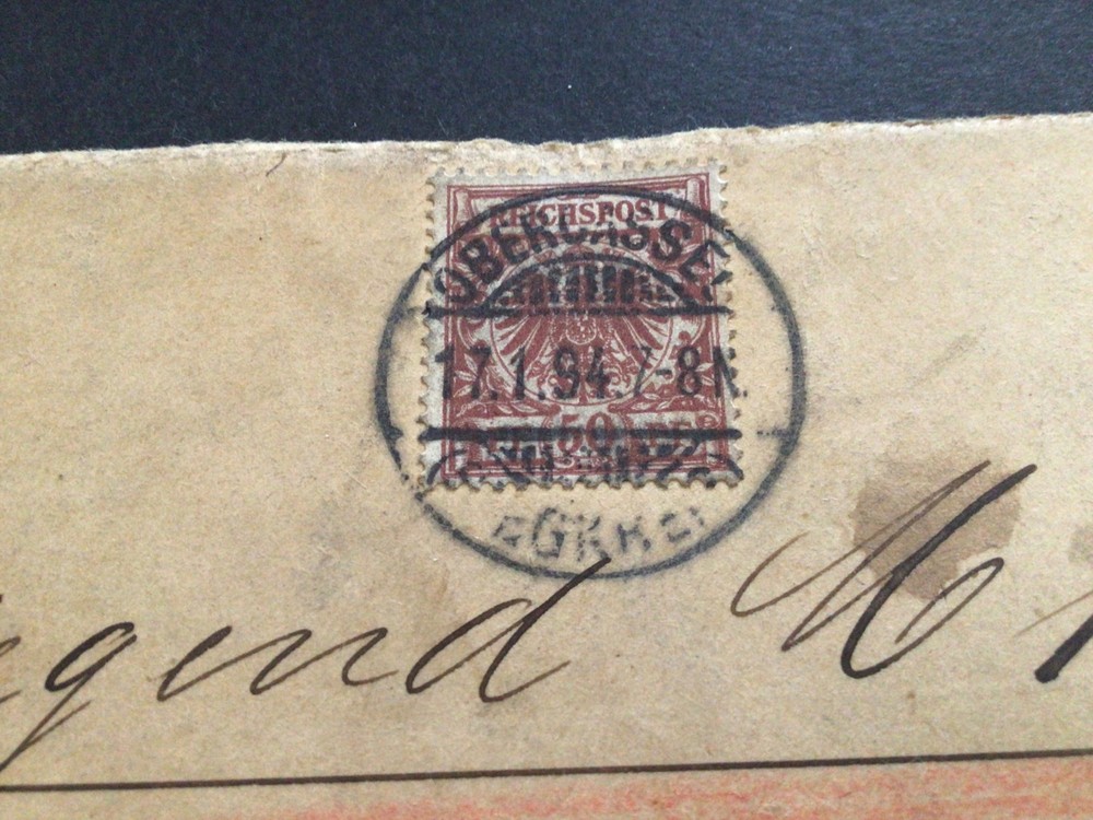 Old Germany Front only 1894 postal cover Ref 62993