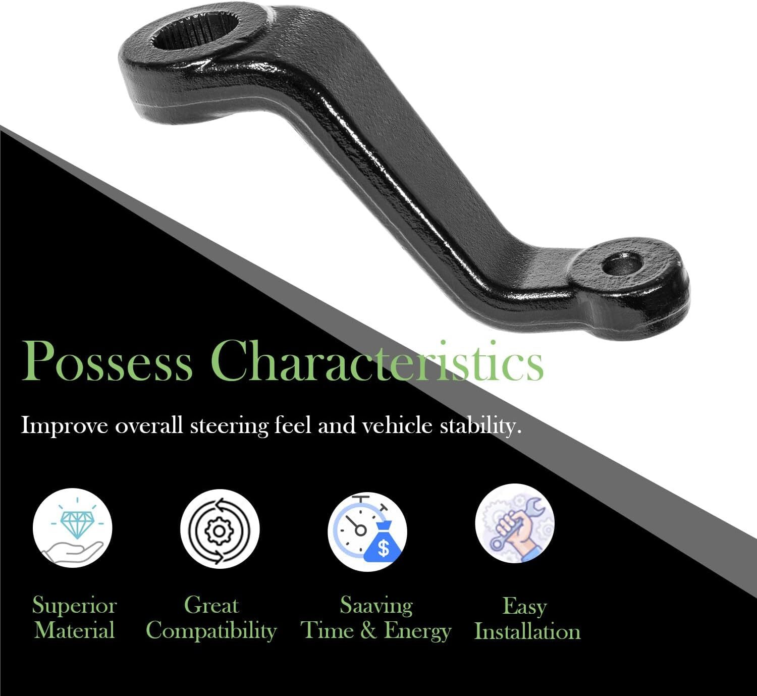 Drop Pitman Arm 2.5"-6" Lift Power Steering 6605 for Jeep Wrangler YJ TJ XJ MJ