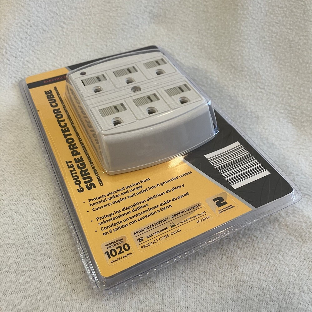 ELECTRICAL WORK ZONE 6-OUTLET SURGE PROTECTOR CUBE - Great Protection