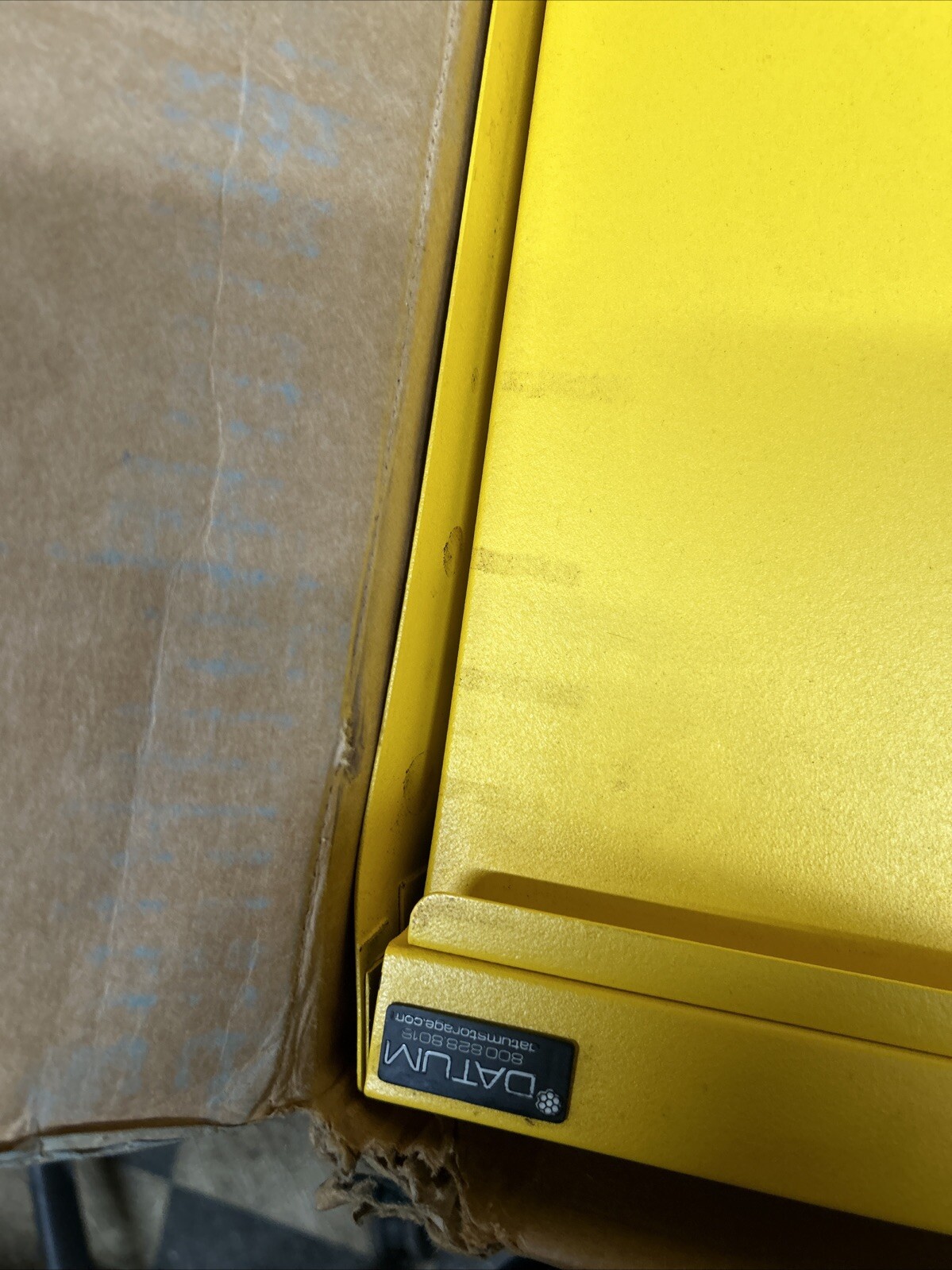 WALLWRITE WW-100SC-T93 Wall Mounted Desk, 20x13-1/2x3-3/8 In, Yellow with key