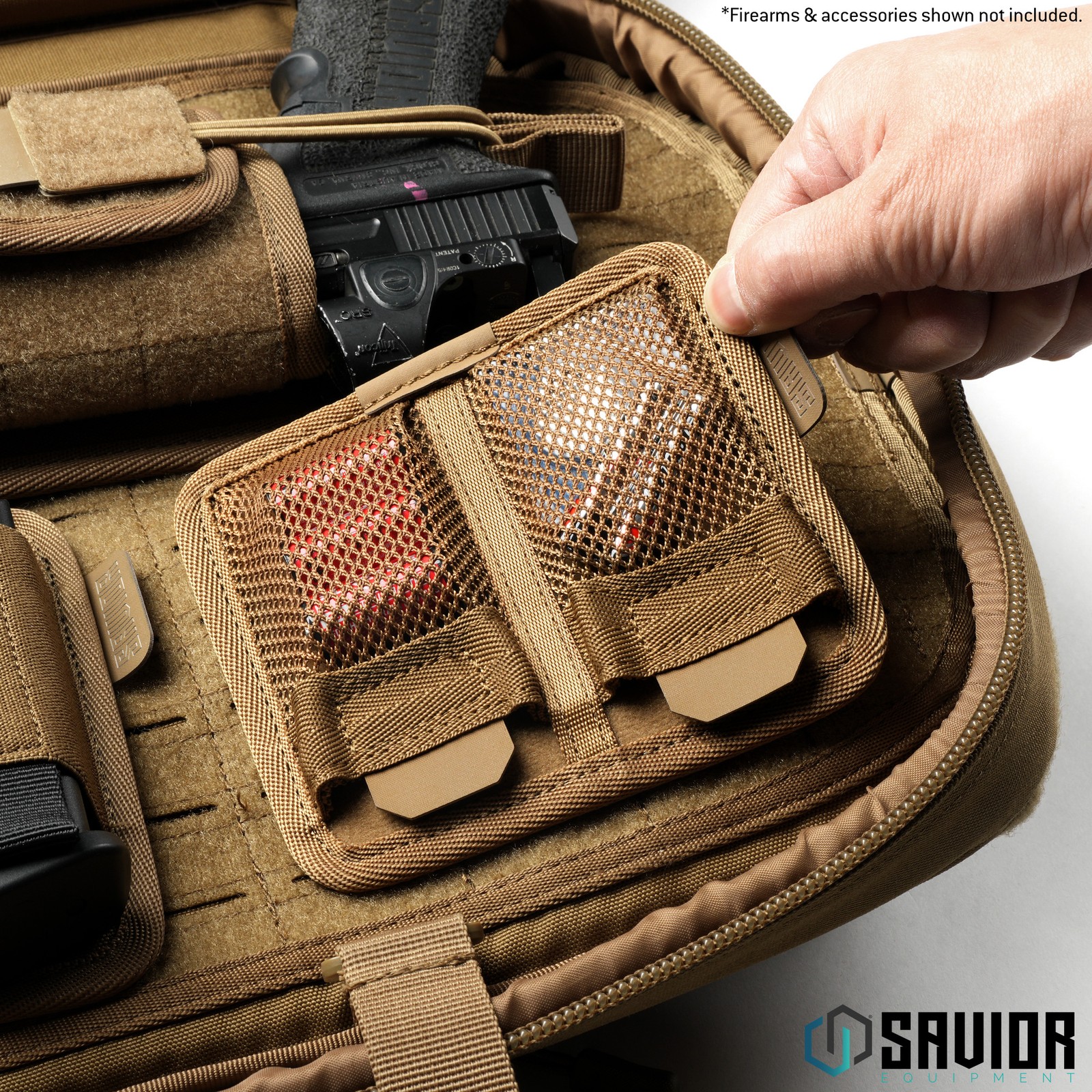 [MESH POCKET] Tactical Battery Pouch For Pistol Flashlight/Night-Vision/Ear Muff