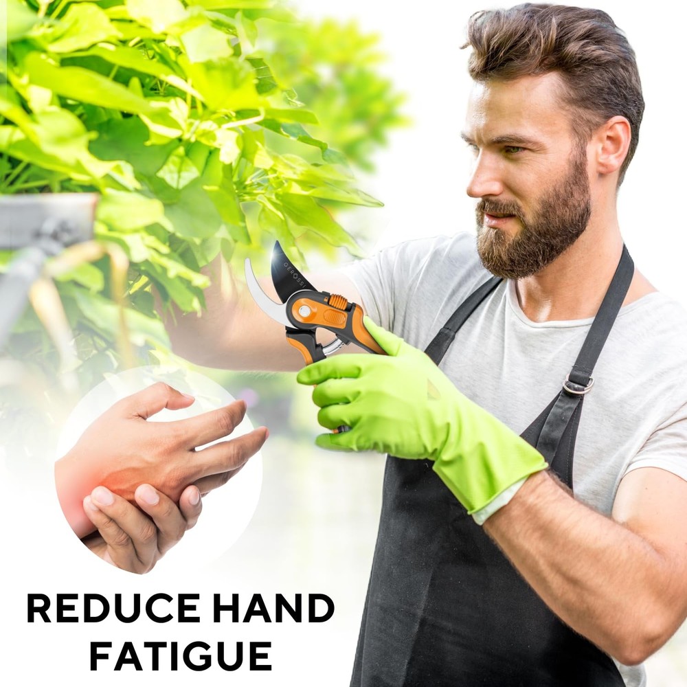 Bypass Pruning Shears with Ultra Sharp Blades - Premium Pruners w/Adjustable ...