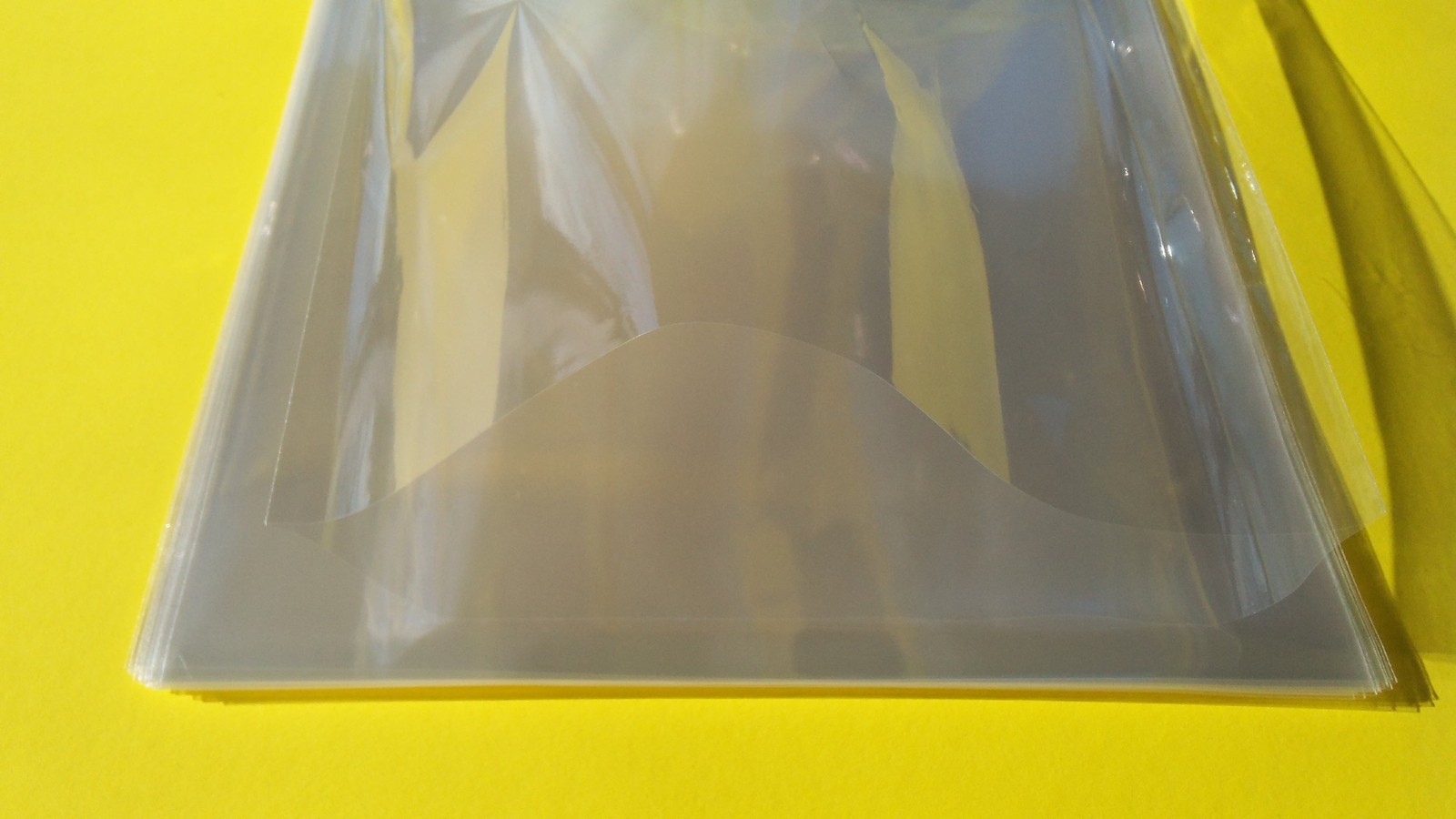 100 QTY  6-1/2" x 9-1/2" SUPER CRYSTAL CLEAR FLAT CELLO BAGS 1.2 MIL