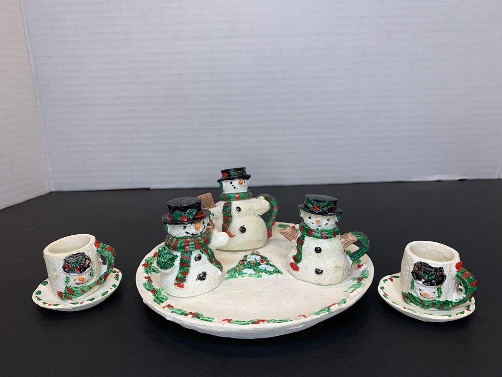 Small Snowman Mini Tea Set 1996