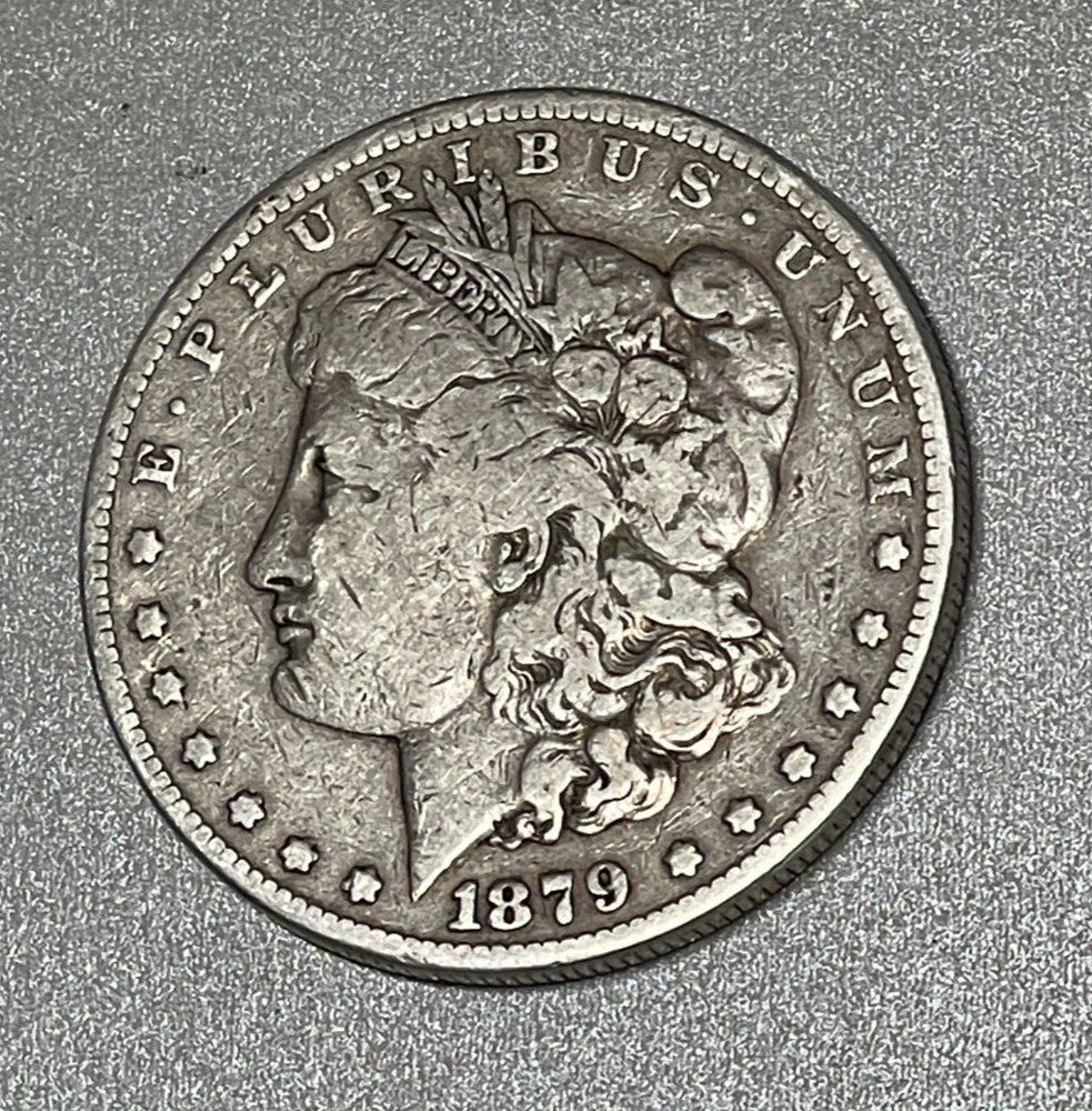 1879-S Morgan 90% Silver Dollar Minted 2nd Reverse Parallel Arrow Feathers
