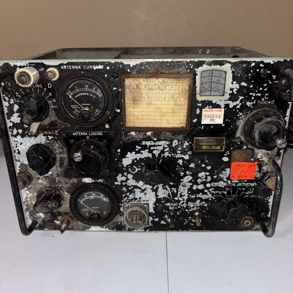 Collins COL-52245 Tube Radio Transmitter Ham Ship, Model TCS-12 Parts Untested