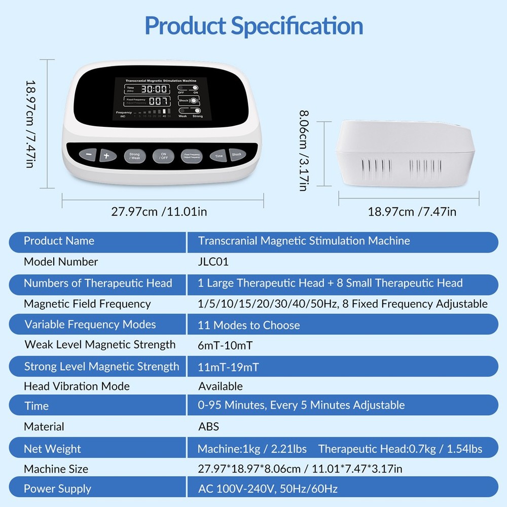 rTMS Brain Therapy Transcranial Magnetic Stimulation Device for PTSD/ Depression