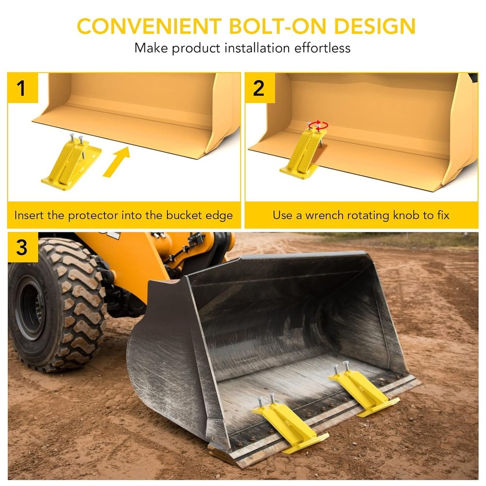 Tractor Bucket Protector,2Pcs Ski Edge Protector,Turf Tamer Skid Protector NEW