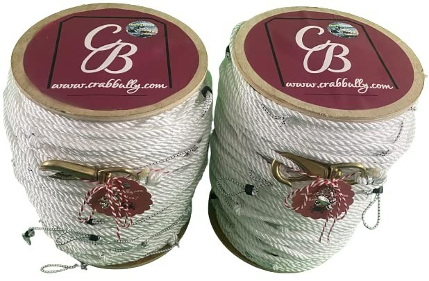 2 - 600'  1/4" 3 Strand Medium-Soft 1/8" Snood Nylon Trotlines