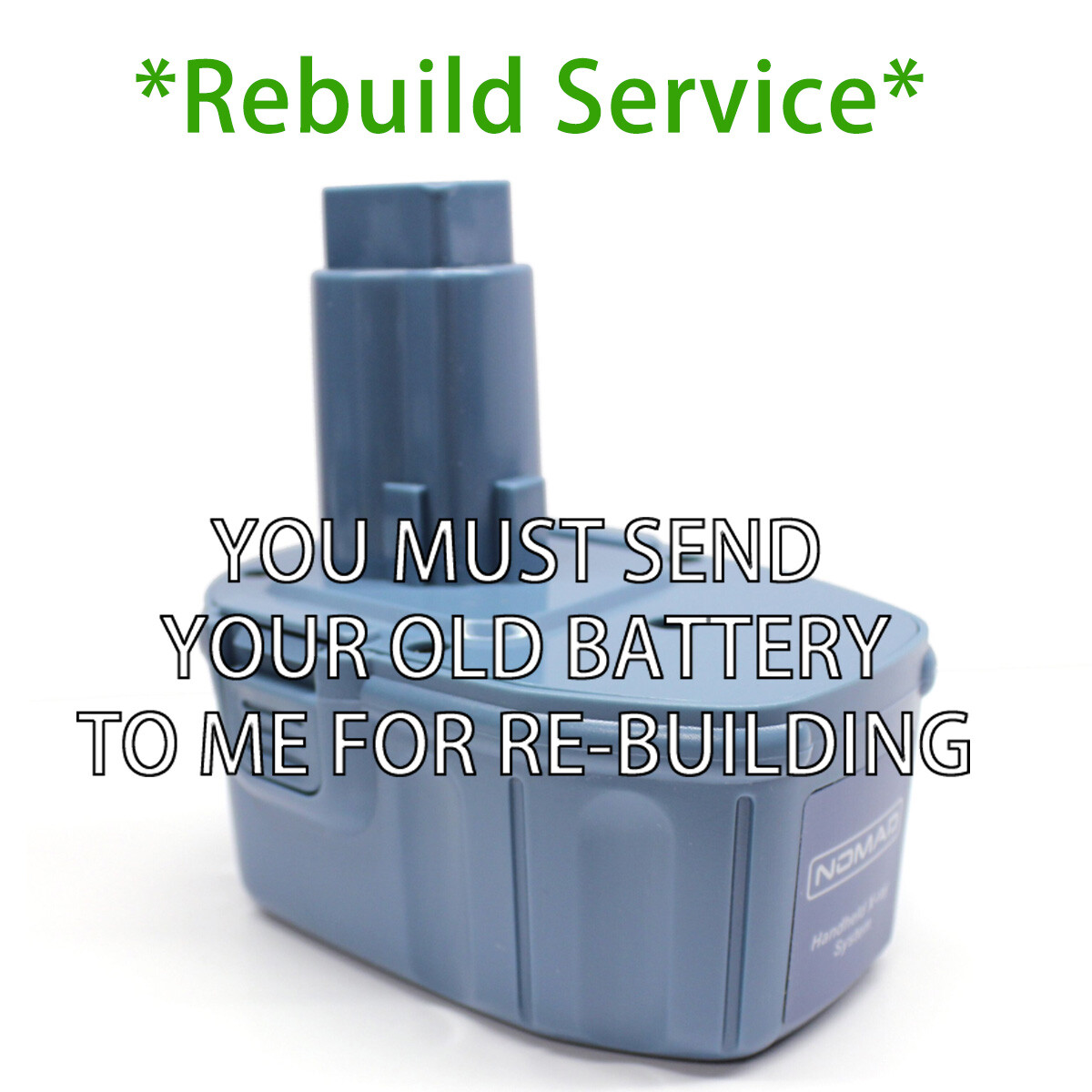 Re-build service for ARIBEX XRAY NOMAD DENTAL BATTERY 3.0Ah 3000amh NI-MH US