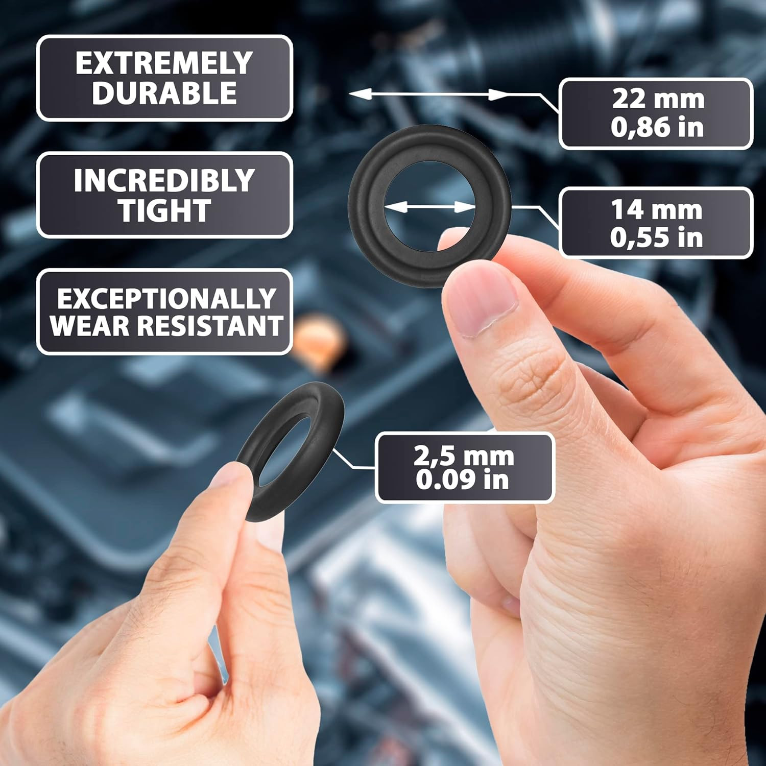 15Pcs Oil Drain Plug Crush Rubber Washer Gasket Seal – 14Mm Replacement for Ford