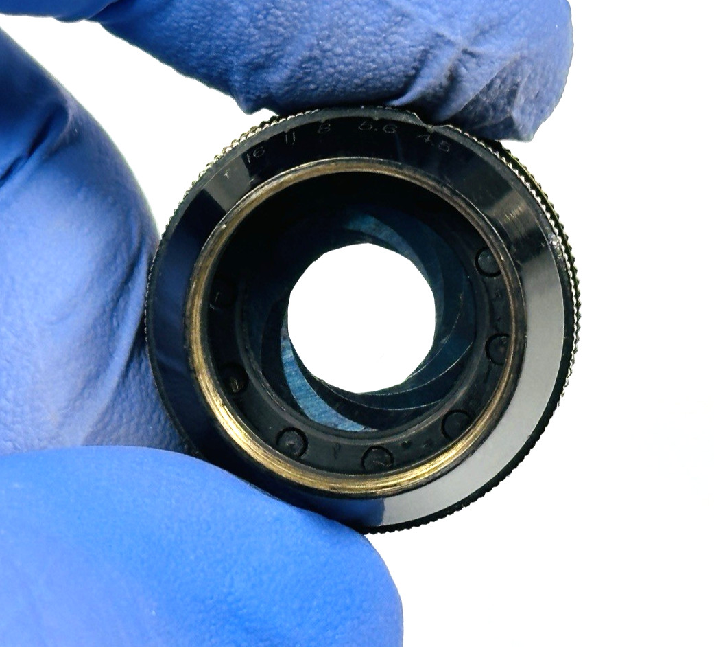 Antique Bausch & Lomb Zeiss 48mm Micro-Tessar Objective RMS Iris Diaphragm