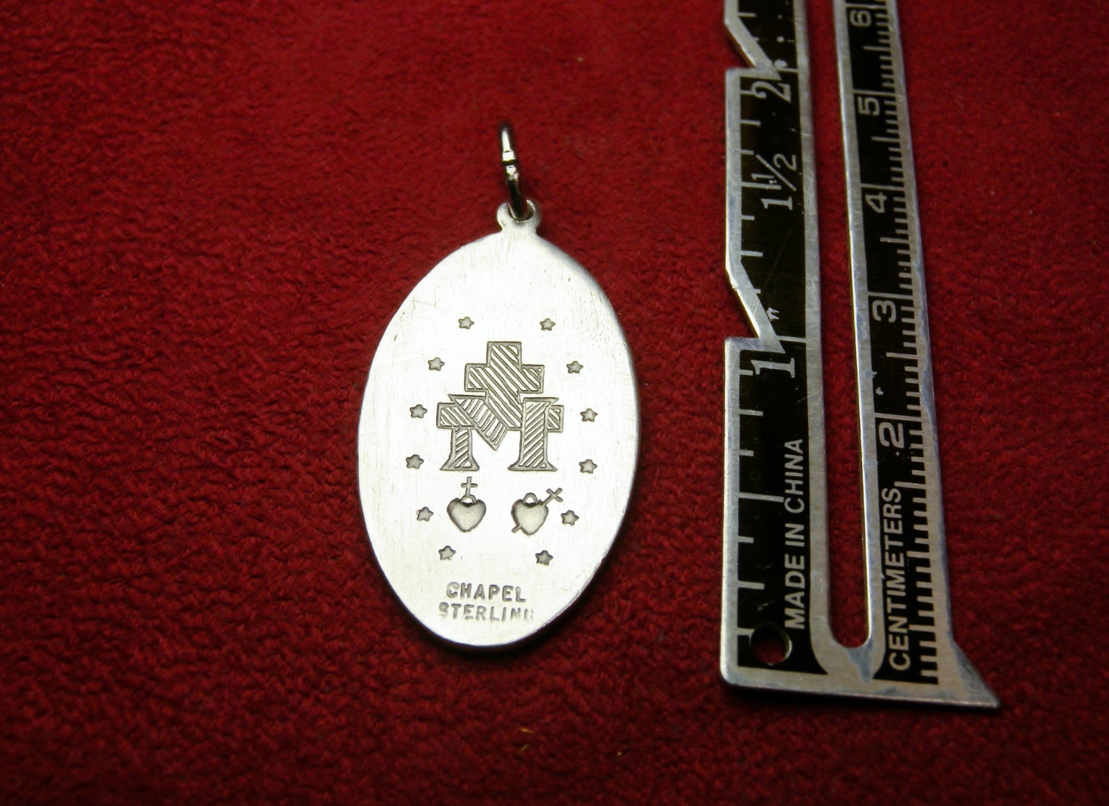 Carmelite Nuns RARE Lourdes Pilgrimage Sterling Silver Catholic Miraculous Medal