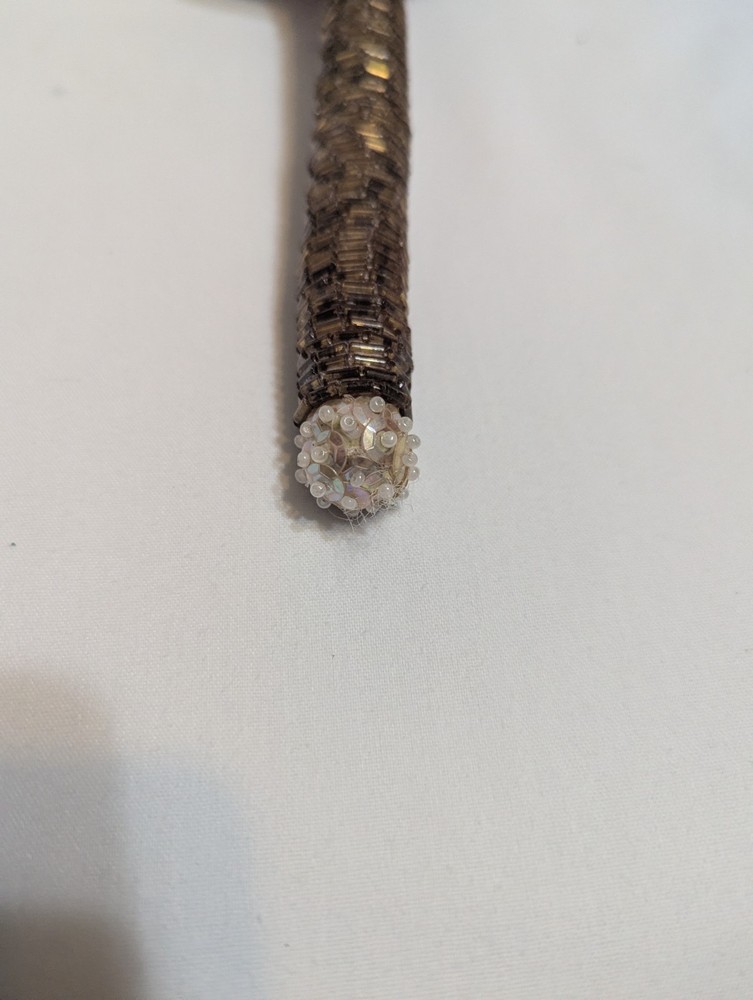 Colorful sequined voodoo maraca rattle - please read