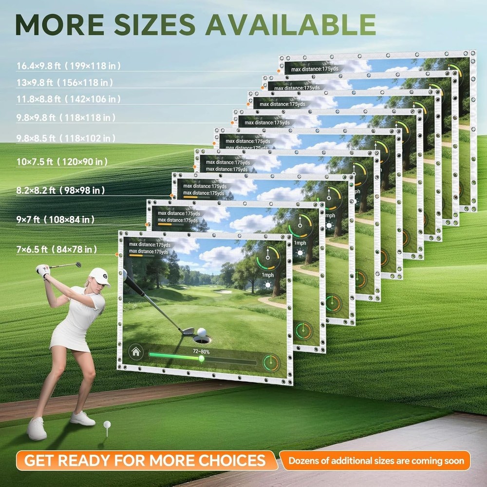 Golf Simulator Impact Screen for Home&Garage Training, Indoor Practice Screen..